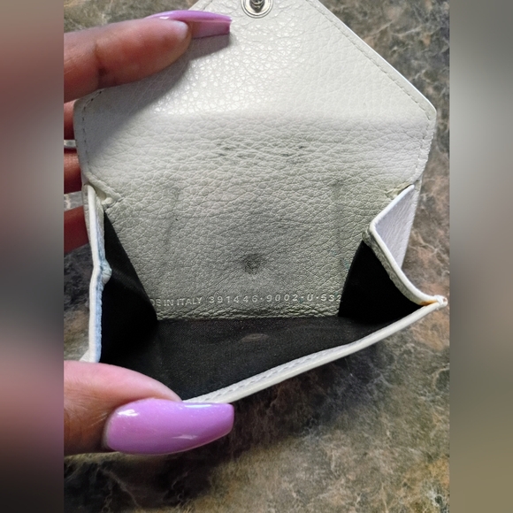 Authentic BALENCIAGA Papier Mini Wallet Bone Leather Trifold! - Picture 3 of 9